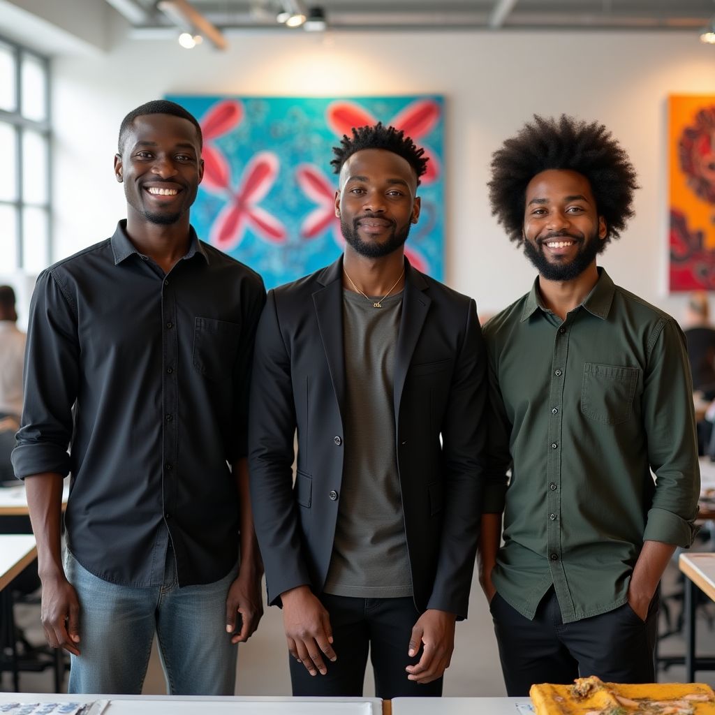 CreativeHub founders in their first Lagos classroom in 2015